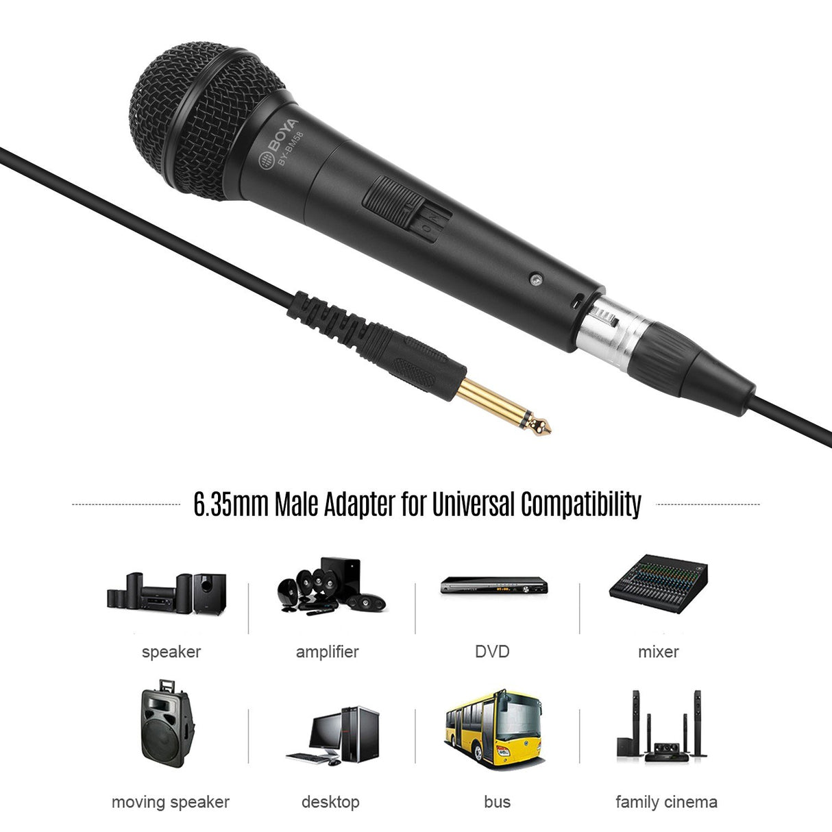 BOYA BY-BM58 Cardioid Dynamic Vocal Microphone