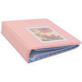 CAIUL 64 Pockets Mini Photo Album Peach Pink