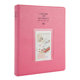 CAIUL 128 Pockets  Album for  Instax Mini 7s 8 8+ 9 25 26 50s 70 90 Film, Polaroid PIC300 Z2300 Film (Flamingo Pink)