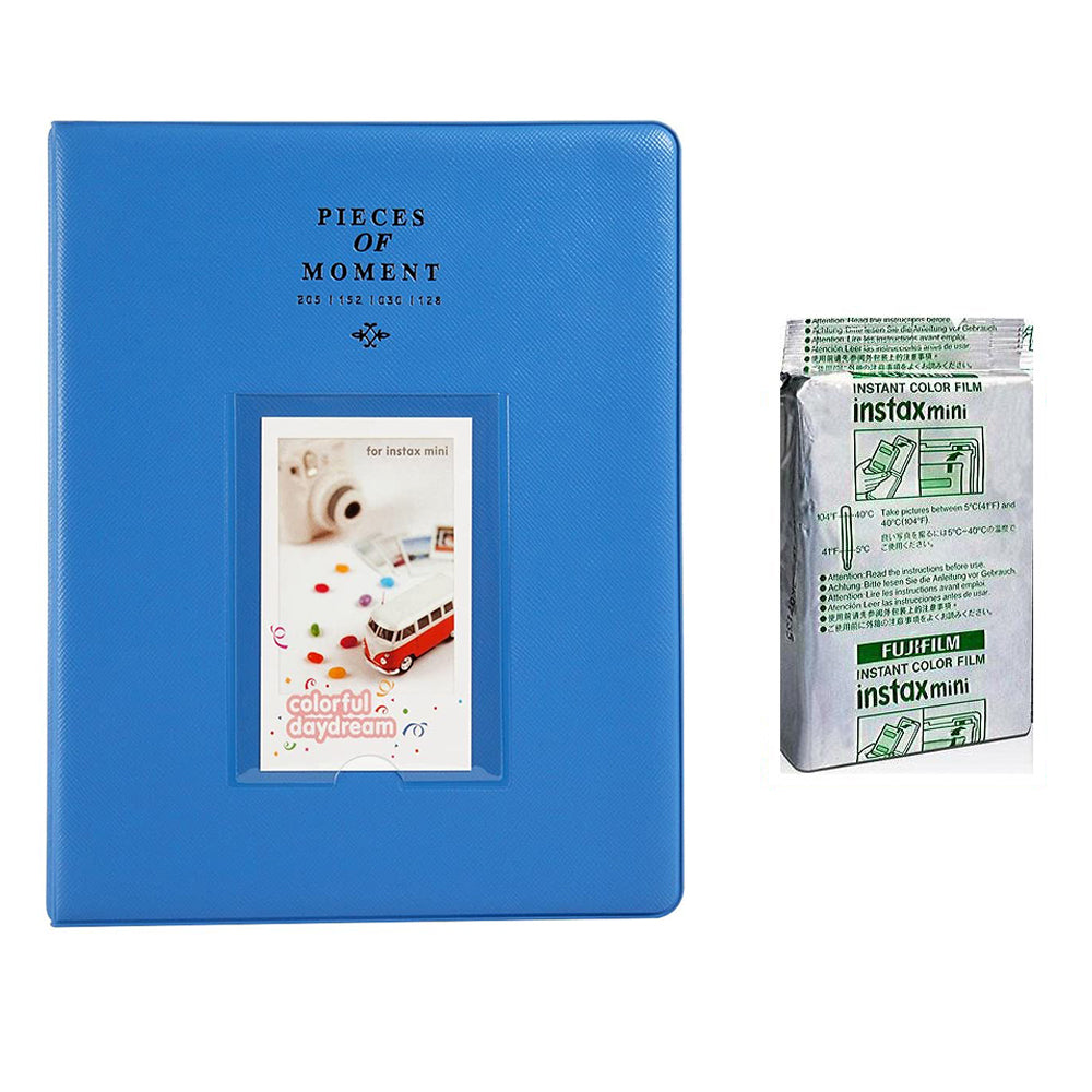 Fujifilm Instax Mini 10X1 mermaid tail Instant Film With 128-sheet Album for mini film Cobalt blue