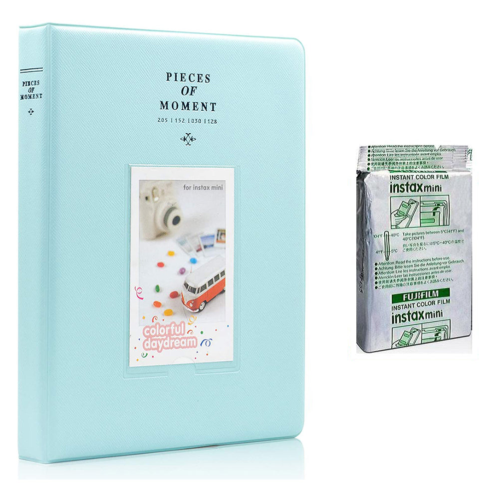 Fujifilm Instax Mini 10X1 mermaid tail Instant Film With 128-sheet Album for mini film Ice blue