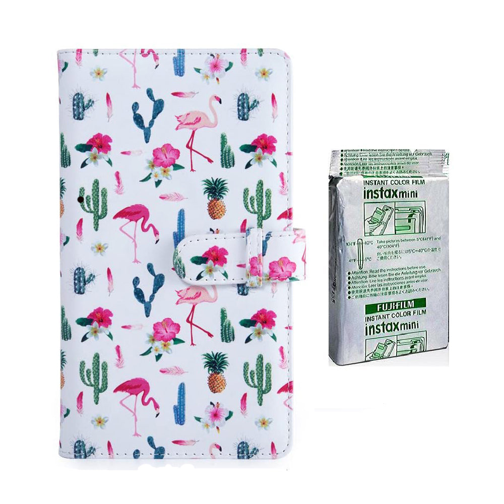 Fujifilm Instax Mini 10X1 mermaid tail Instant Film with 96-sheet Album for mini film Flamingo catus