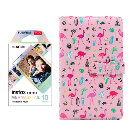 Fujifilm Instax Mini 10X1 mermaid tail Instant Film with 96-sheet Album for mini film Flamingo watermelon