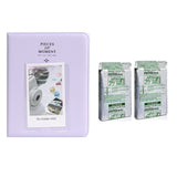 Fujifilm Instax Mini 10X2 Instant Film With 64-Sheets Album For Mini Film (3 inch) Lilac Purple