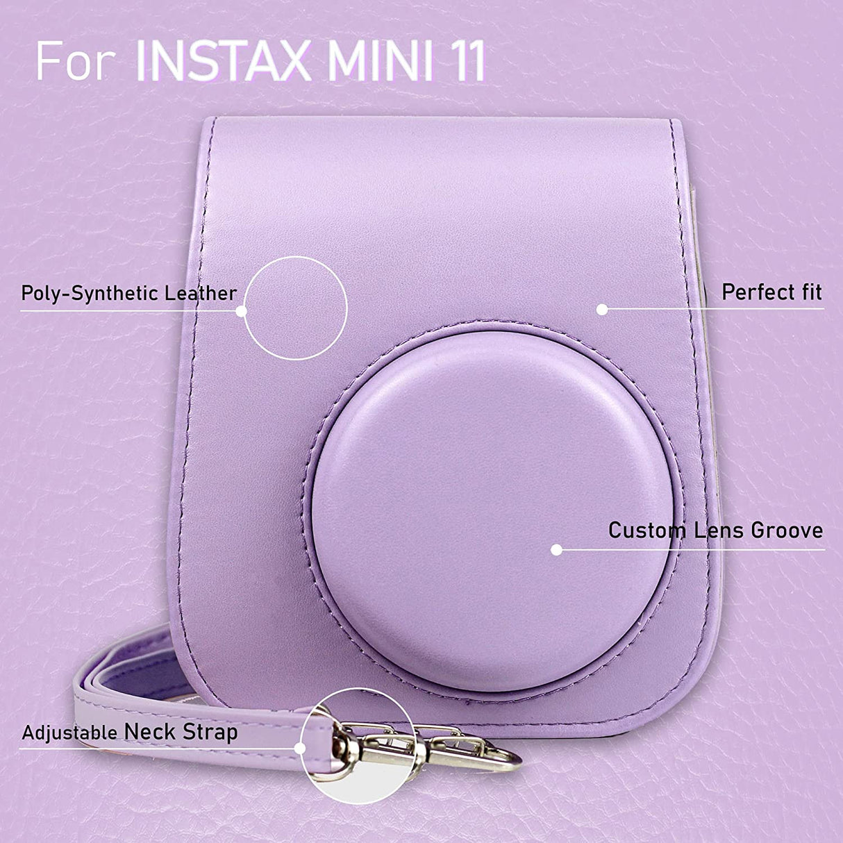 ZENKO MINI 11 INSTAX CAMERA POUCH BAG (Lilac Purple)