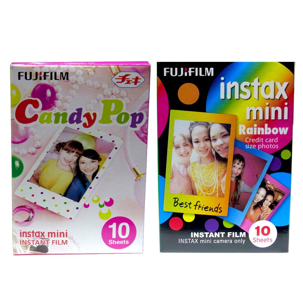 Fujifilm Instax Mini Rainbow Film - 1 Pack of 10 Photos