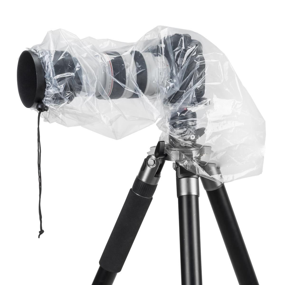 Zikkon RC-L Camera Rain cover Sleeve Protector for Canon Nikon Fujifilm Sony Olympus Panasonic Pentax Sigma with a Lens up to 18" PE Material Clear See-Through(2 Pack)