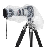 Zikkon RC-L Camera Rain cover Sleeve Protector for Canon Nikon Fujifilm Sony Olympus Panasonic Pentax Sigma with a Lens up to 18" PE Material Clear See-Through(2 Pack)