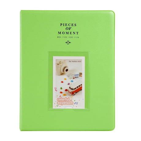 Zikkon Compatible 128 sheet Album for Fujifilm Instax Mini Film (3 inch) Lime green