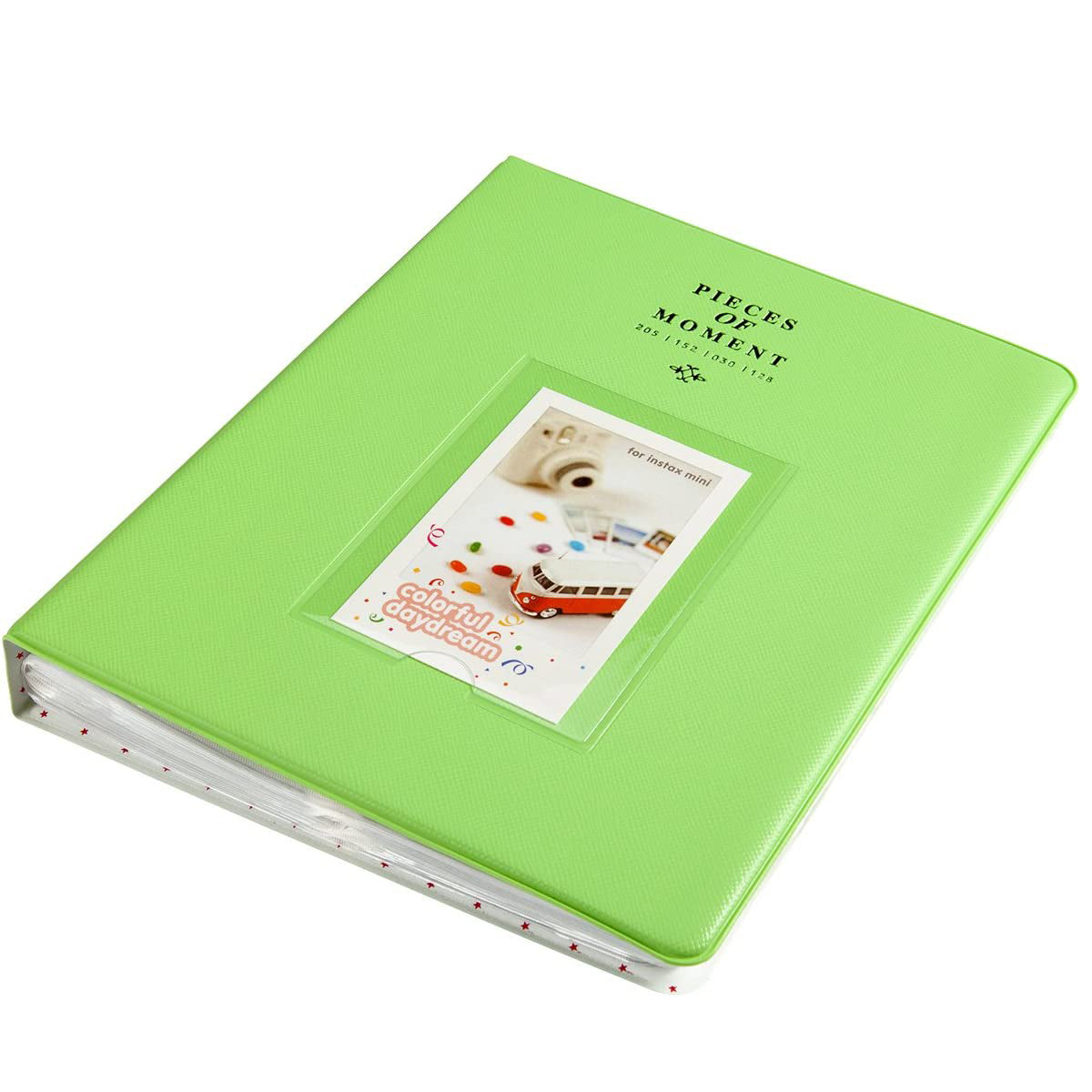 Zikkon Compatible 128 sheet Album for Fujifilm Instax Mini Film (3 inch) Lime green