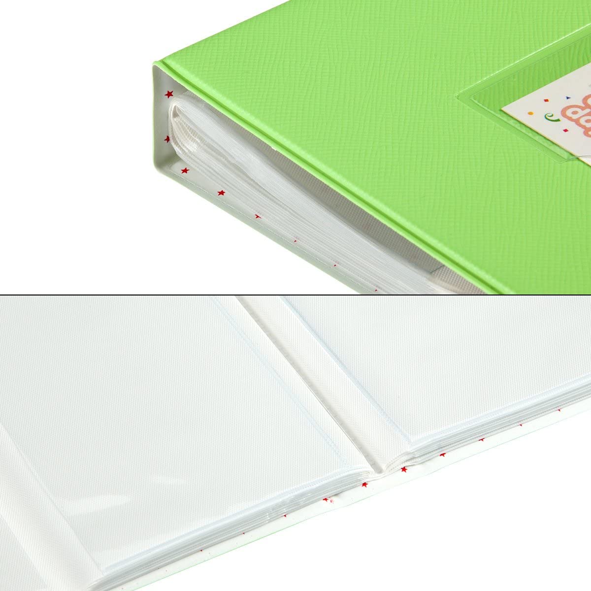 Zikkon Compatible 128 sheet Album for Fujifilm Instax Mini Film (3 inch) Lime green