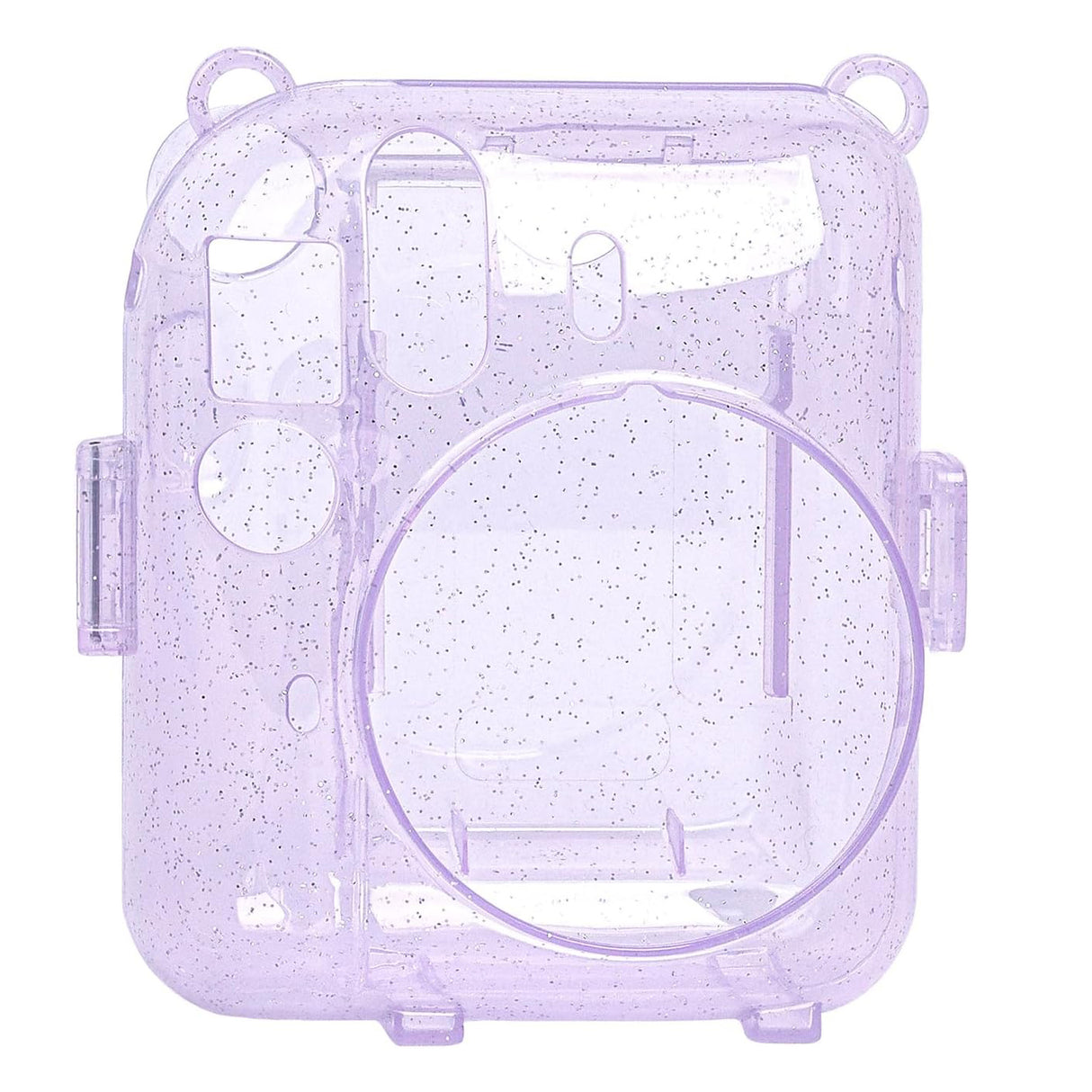 Zikkon Instax Mini 12 Protective Glitter Case Photo Storage Pocket (Lilac Purple)