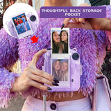 Zikkon Instax Mini 12 Protective Glitter Case Photo Storage Pocket (Lilac Purple)