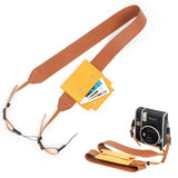 Zikkon Camera Shoulder Strap for fujifilm Instax Mini Evo 99 Film Instant Digital Camera Case (Brown)