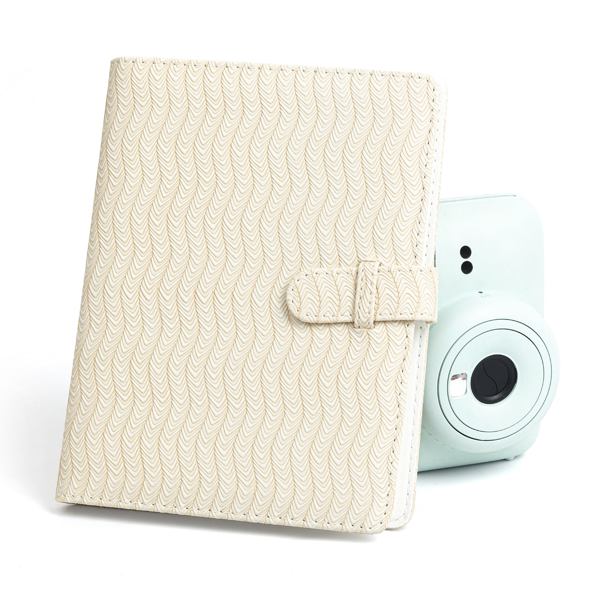 Zikkon Compatible 128 sheet Album for Fujifilm Instax Mini Film (3 inch) (Beige Wave)