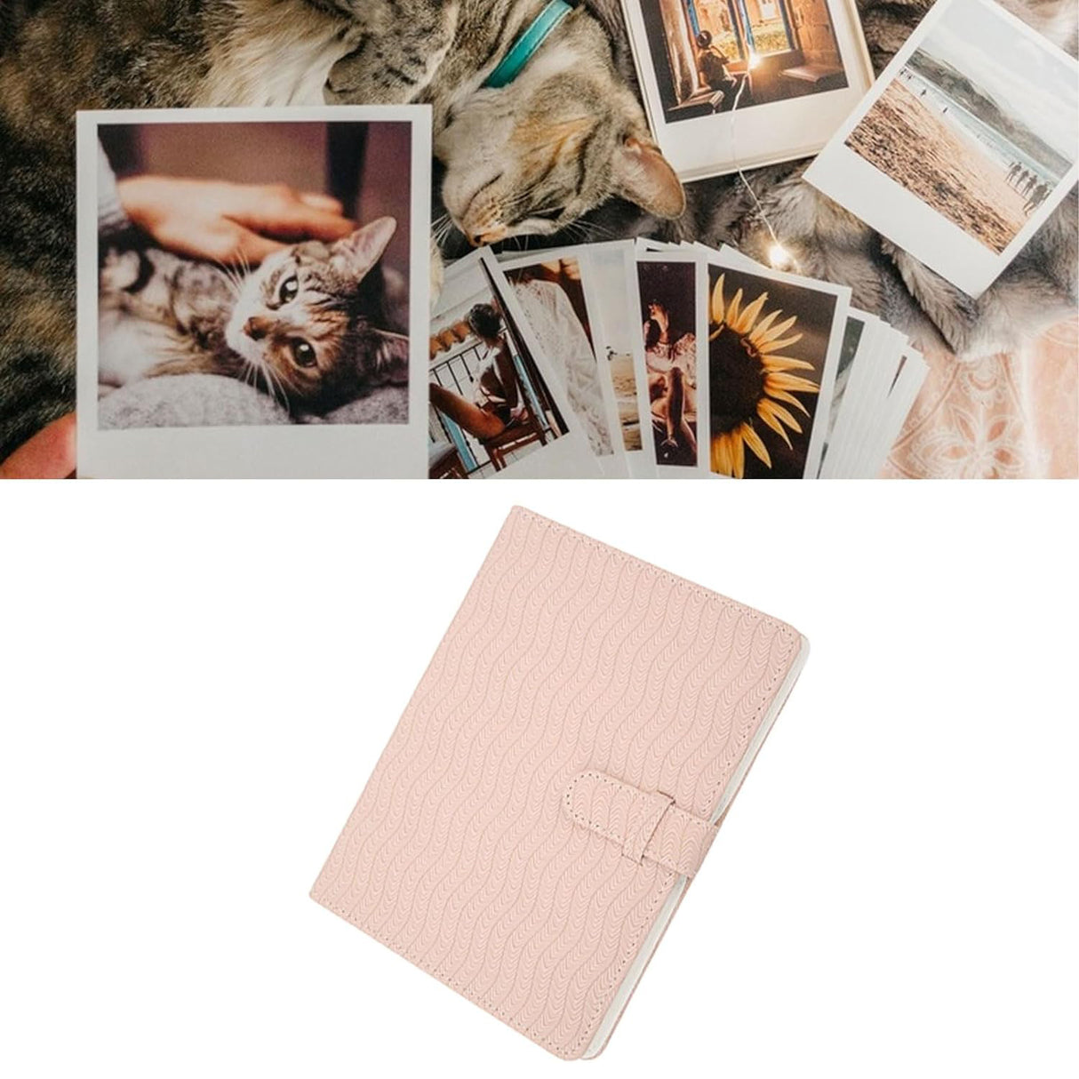 Zikkon Compatible 128 sheet Album for Fujifilm Instax Mini Film (3 inch) (Pink Wave)