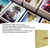 Zikkon Compatible 288 Sheet Cotton and linen photo album for Fujifilm Instax Mini Film (Green)
