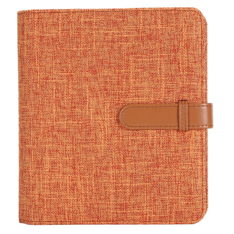 Zikkon Compatible 288 Sheet Cotton and linen photo album for Fujifilm Instax Mini Film (Orange)
