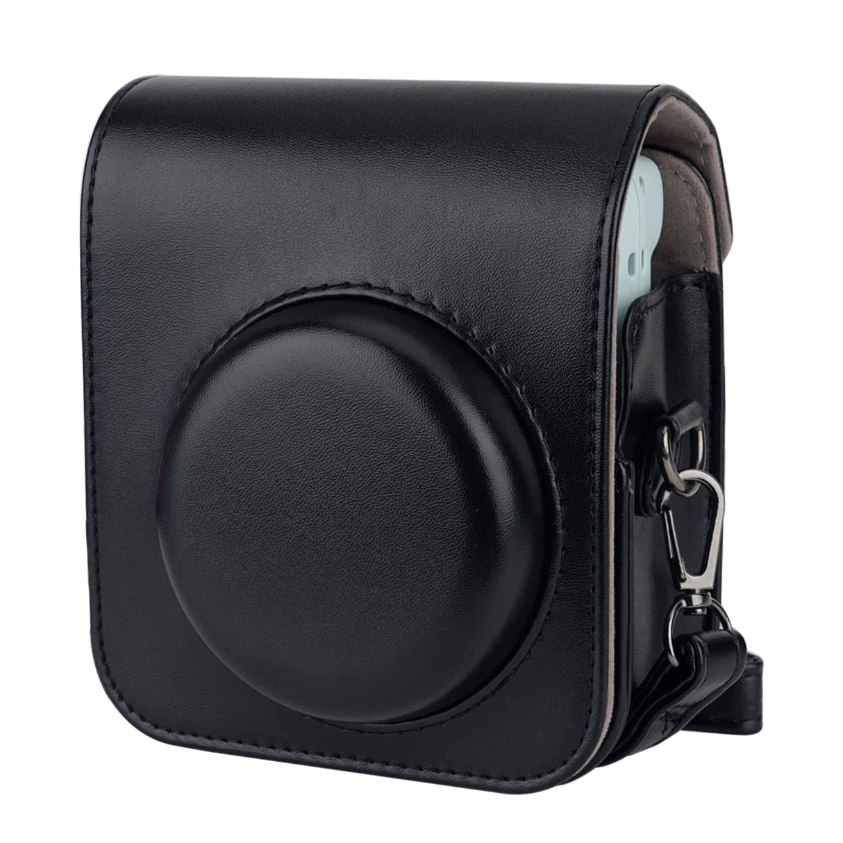 Zikkon Instax Mini 12 Protective Camera Case PU Leather Carrying Bag (Black )