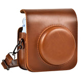 Zikkon Instax Mini 12 Protective Camera Case PU Leather Carrying Bag Brown