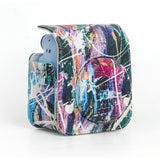 Zikkon Instax Mini 12 Protective Camera Case PU Leather Carrying Bag Colorful graffiti