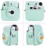 Zikkon Instax Mini 12 Protective Camera Case PU Leather Carrying Bag (Ducking Anger)