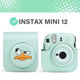 Zikkon Instax Mini 12 Protective Camera Case PU Leather Carrying Bag (Ducking Anger)