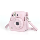 Zikkon Instax Mini 12 Protective Camera Case PU Leather Carrying Bag Pink bowknot