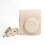 Zikkon Instax Mini 12 Protective Embossed PU Leather Carrying Bag (Beige Wave)