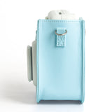 Zikkon Instax Mini SE Protective Camera Case PU Leather Carrying Bag (Blue)