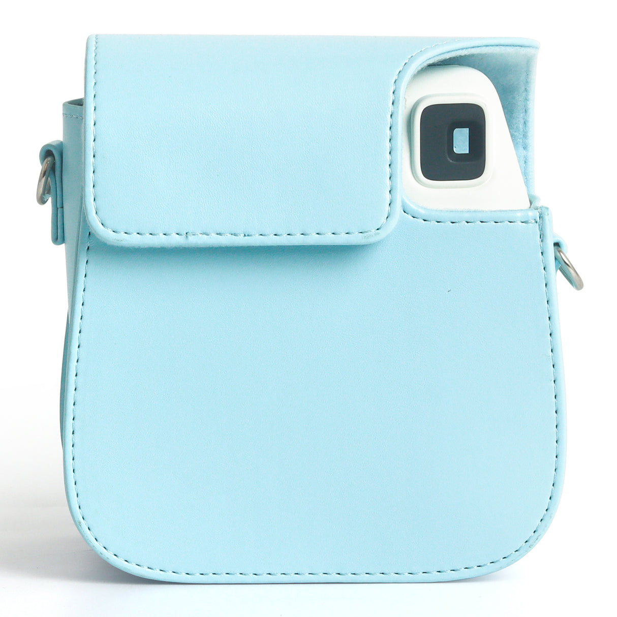 Zikkon Instax Mini SE Protective Camera Case PU Leather Carrying Bag (Blue)