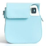 Zikkon Instax Mini SE Protective Camera Case PU Leather Carrying Bag (Blue)