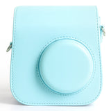 Zikkon Instax Mini SE Protective Camera Case PU Leather Carrying Bag (Blue)