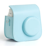 Zikkon Instax Mini SE Protective Camera Case PU Leather Carrying Bag (Blue)