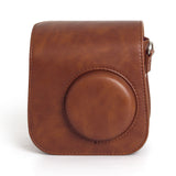 Zikkon Instax Mini SE Protective Camera Case PU Leather Carrying Bag (Brown)
