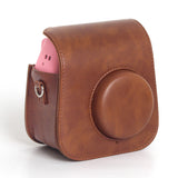 Zikkon Instax Mini SE Protective Camera Case PU Leather Carrying Bag (Brown)
