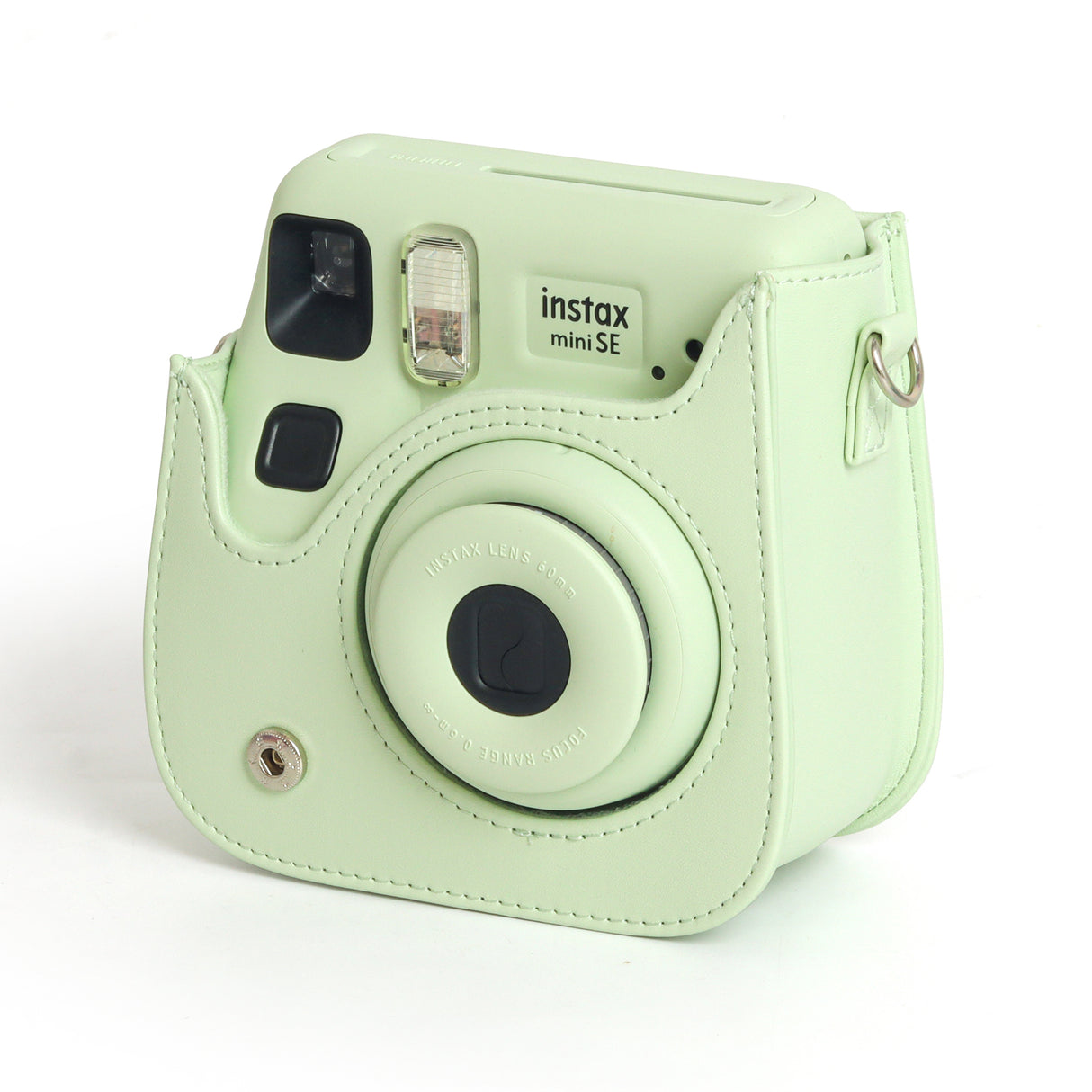 Zikkon Instax Mini SE Protective Camera Case PU Leather Carrying Bag (Green)
