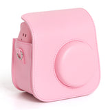 Zikkon Instax Mini SE Protective Camera Case PU Leather Carrying Bag (Pink)