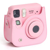 Zikkon Instax Mini SE Protective Camera Case PU Leather Carrying Bag (Pink)