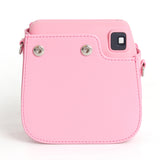 Zikkon Instax Mini SE Protective Camera Case PU Leather Carrying Bag (Pink)