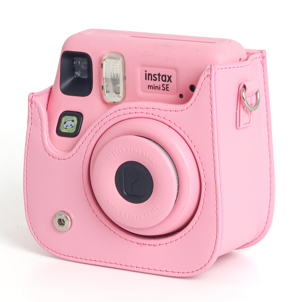 Zikkon Instax Mini SE Protective Camera Case PU Leather Carrying Bag (Pink)