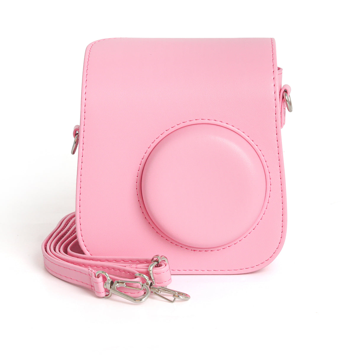 Zikkon Instax Mini SE Protective Camera Case PU Leather Carrying Bag (Pink)