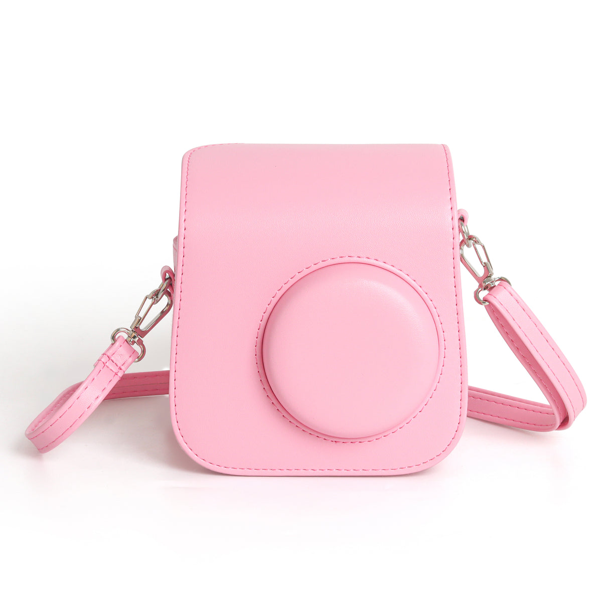 Zikkon Instax Mini SE Protective Camera Case PU Leather Carrying Bag (Pink)