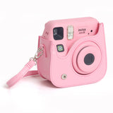 Zikkon Instax Mini SE Protective Camera Case PU Leather Carrying Bag (Pink)