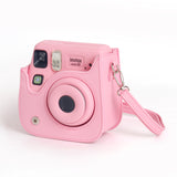 Zikkon Instax Mini SE Protective Camera Case PU Leather Carrying Bag (Pink)