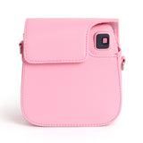 Zikkon Instax Mini SE Protective Camera Case PU Leather Carrying Bag (Pink)