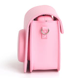 Zikkon Instax Mini SE Protective Camera Case PU Leather Carrying Bag (Pink)