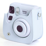 Zikkon Instax Mini SE Protective Camera Case PU Leather Carrying Bag (Purple)
