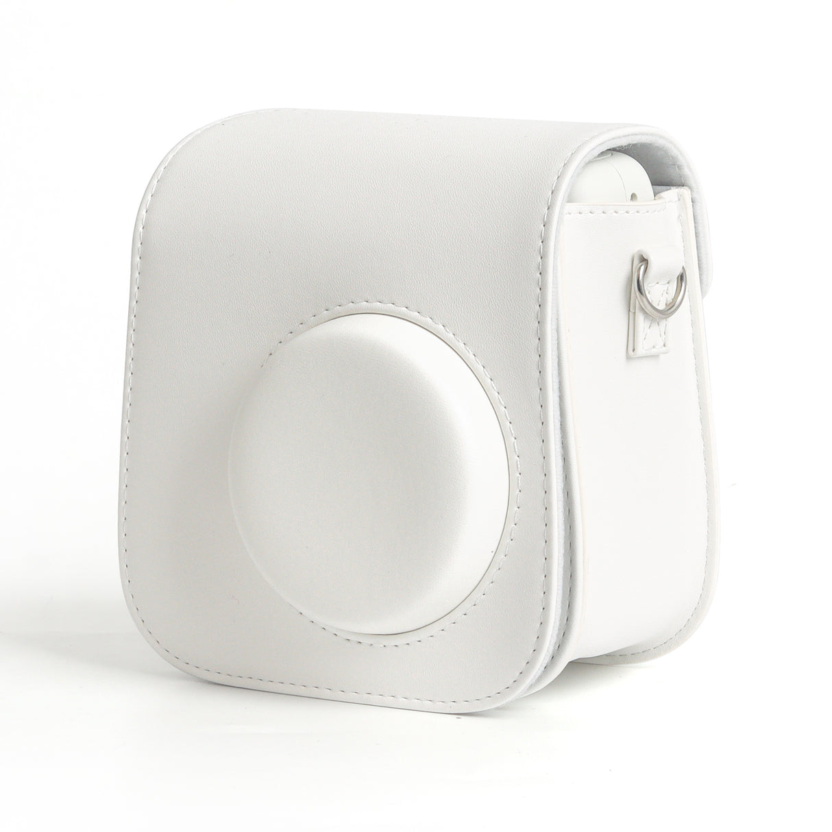 Zikkon Instax Mini SE Protective Camera Case PU Leather Carrying Bag (White)
