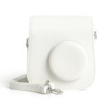 Zikkon Instax Mini SE Protective Camera Case PU Leather Carrying Bag (White)
